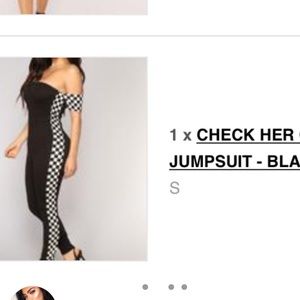 Fashion nova jumpsuit with checkers